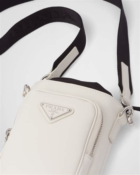 prada 2zh155|White Leather Smartphone Case .